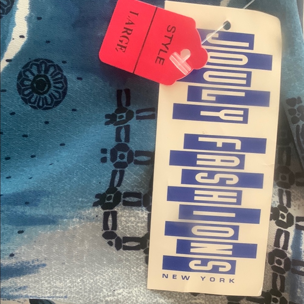 Blue Patterned Maxi Dress - Picture 4 of 8